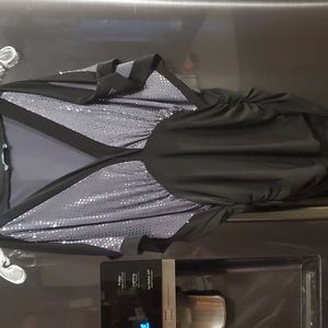 Shimmery Black and gray shirt sz lg